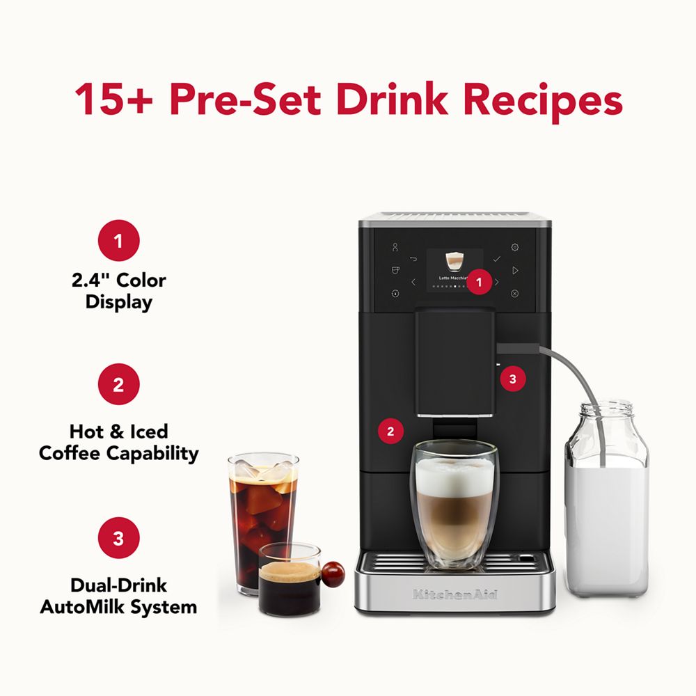 Fully Automatic Espresso Machine KF3 WITH ICED COFFEE - Black