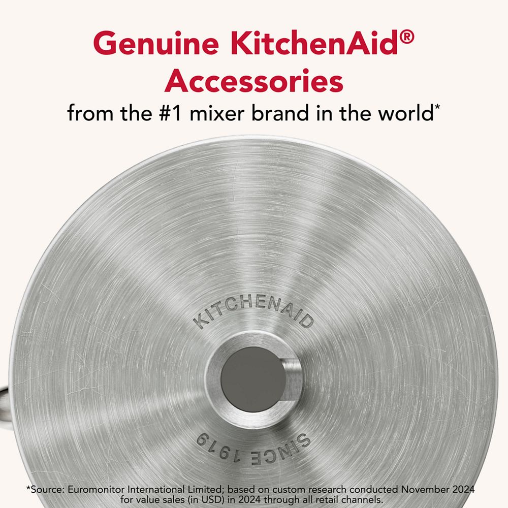 Durable stainless steel dough hook for select  KitchenAid® tilt-head stand mixers