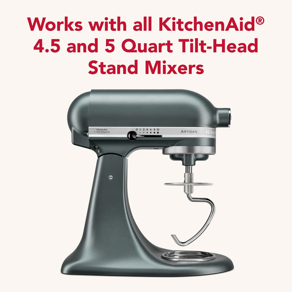 Durable stainless steel dough hook for select  KitchenAid® tilt-head stand mixers