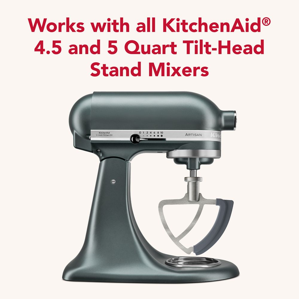 Durable stainless steel flex edge beater for select KitchenAid® tilt-head stand mixers