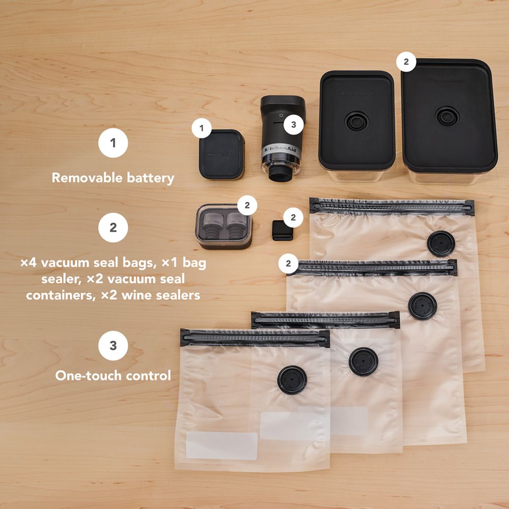 KitchenAid Go® Cordless Handheld Vacuum Sealer Starter Pack - Battery Included