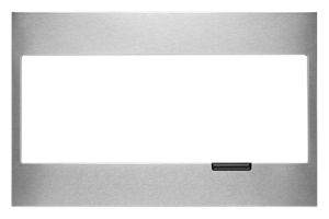 Built-In Low Profile Microwave Standard Trim Kit with Pocket Handle, Stainless Steel, fits cut-out height 17-1/2"