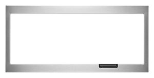 Built-In Low Profile Microwave Slim Trim Kit with Pocket Handle, Stainless Steel, fits cut-out height 12"