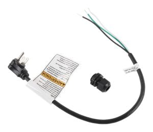 1.7' Dishwasher Power Cord 3 Wire 15 Amp Right Angle Plug